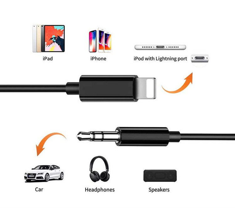 کابل AUX آیفون LIGHTNING